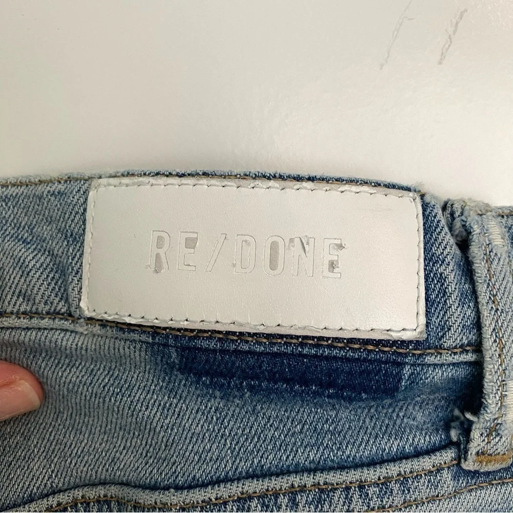 Re/Done Distressed 5-Pocket 5-Button Jeans Sz 27 Redone